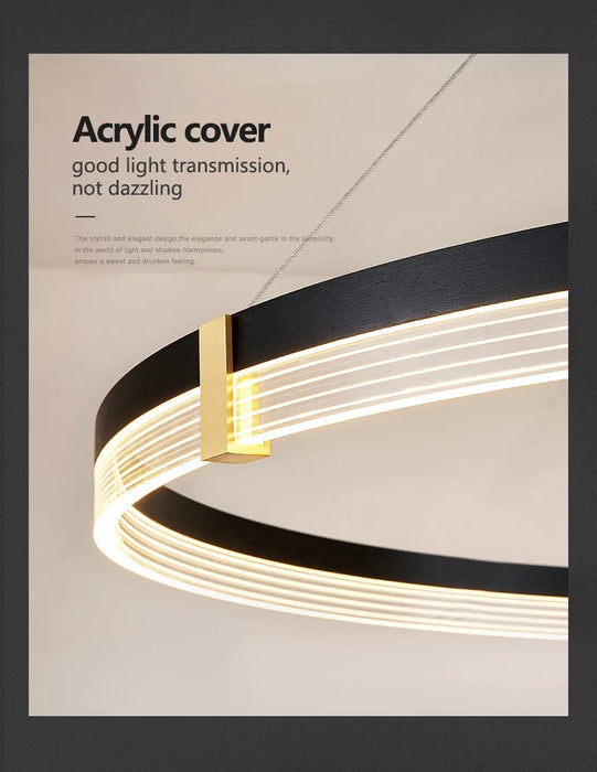 Stylish Nordic LED Pendant Light Fixture with Aluminum Frame & Long-Lasting LEDs - Samanta Factory