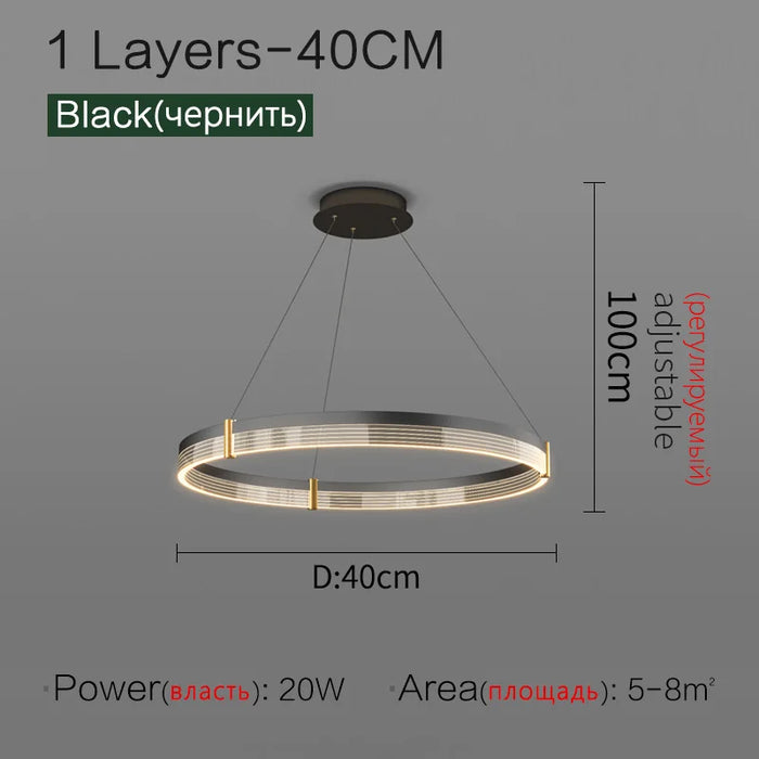 Stylish Nordic LED Pendant Light Fixture with Aluminum Frame & Long-Lasting LEDs - Samanta Factory