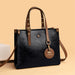 Women’s Leather Handbag – Vintage Casual Tote with Zipper & Hasp Closure - Samanta Factory