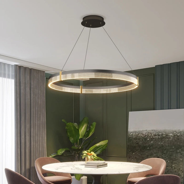 Stylish Nordic LED Pendant Light Fixture with Aluminum Frame & Long-Lasting LEDs - Samanta Factory