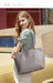 Genuine Leather Casual Tote – Soft, Versatile Design for Women - Samanta Factory