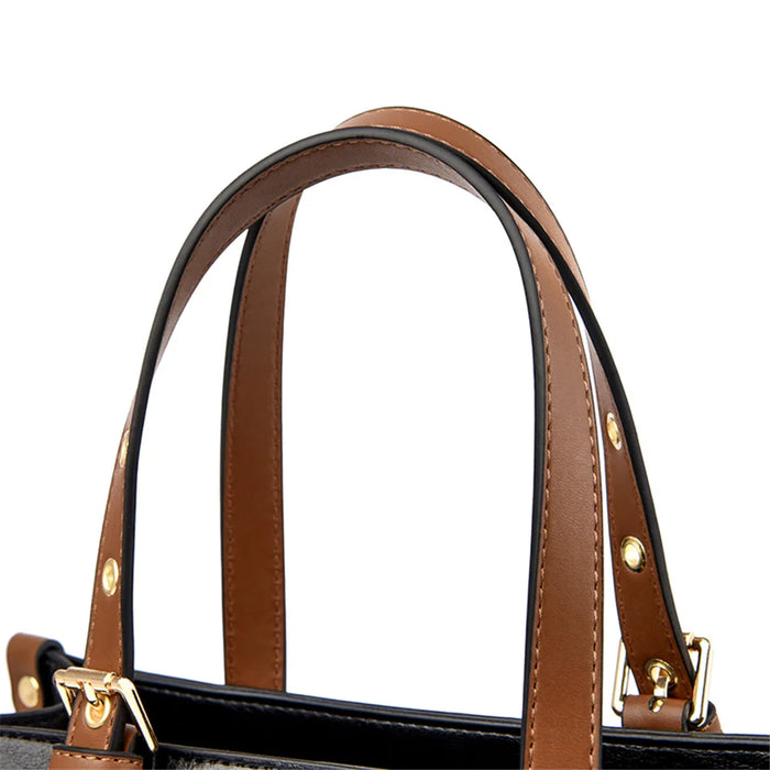 Women’s Leather Handbag – Vintage Casual Tote with Zipper & Hasp Closure - Samanta Factory