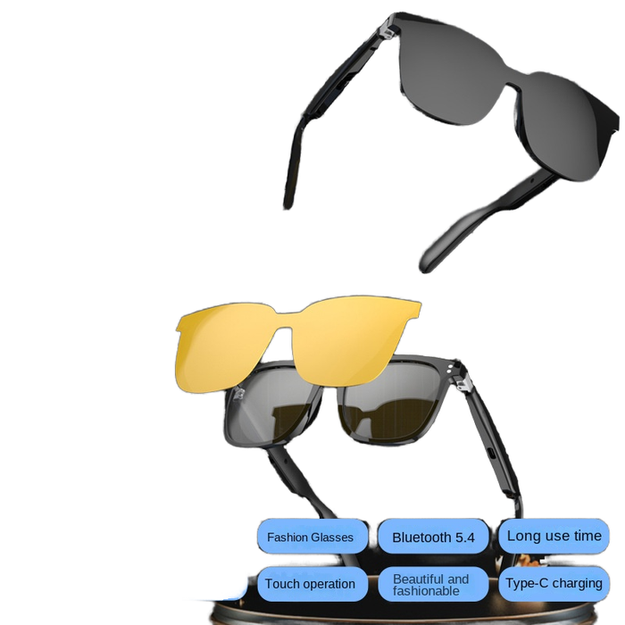 Foldable Smart Glasses – Bluetooth Voice Call & Touch Control - Samanta Factory