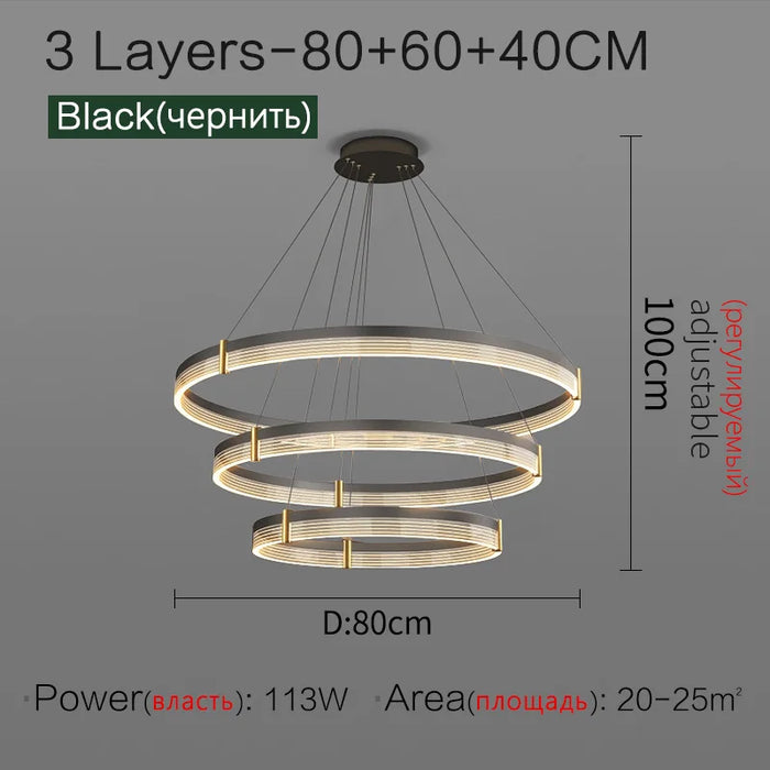 Stylish Nordic LED Pendant Light Fixture with Aluminum Frame & Long-Lasting LEDs - Samanta Factory
