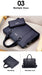 Men’s Laptop Briefcase – Double-Layer Business Shoulder Bag SF