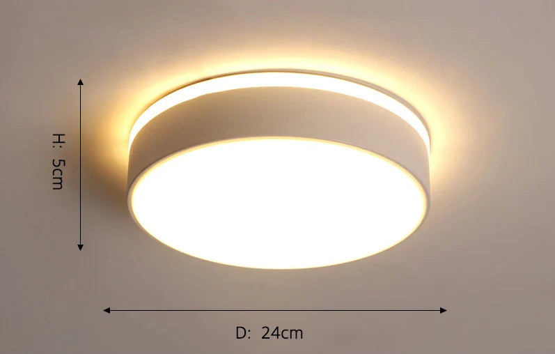 New Design LED Ceiling Light – Modern Corridor, Art Gallery & Balcony Lamp in White & Black - Samanta Factory