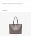 Genuine Leather Casual Tote – Soft, Versatile Design for Women - Samanta Factory