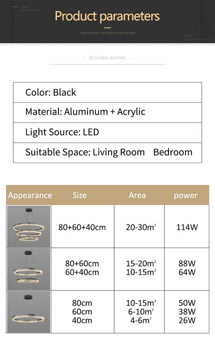 Stylish Nordic LED Pendant Light Fixture with Aluminum Frame & Long-Lasting LEDs - Samanta Factory
