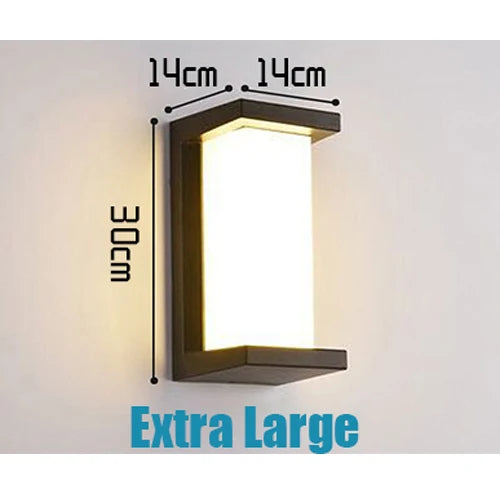 Extra Large LED Outdoor Wall Light – Waterproof IP65 with Radar Motion Sensor, 18W/40W Aluminum Lamp - Samanta Factory