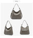 Genuine Leather Shoulder Bag – Soft, Versatile Hobo with Ruched Design - Samanta Factory