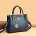 Women’s Shoulder Bag – Soft Leather Tote with Tassel Pendant - Samanta Factory