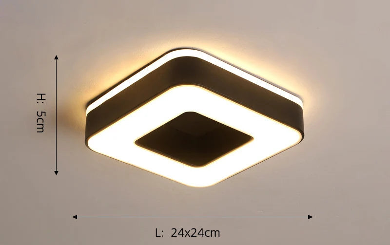 New Design LED Ceiling Light – Modern Corridor, Art Gallery & Balcony Lamp in White & Black - Samanta Factory