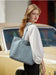 Genuine Leather Casual Tote – Soft, Versatile Design for Women - Samanta Factory