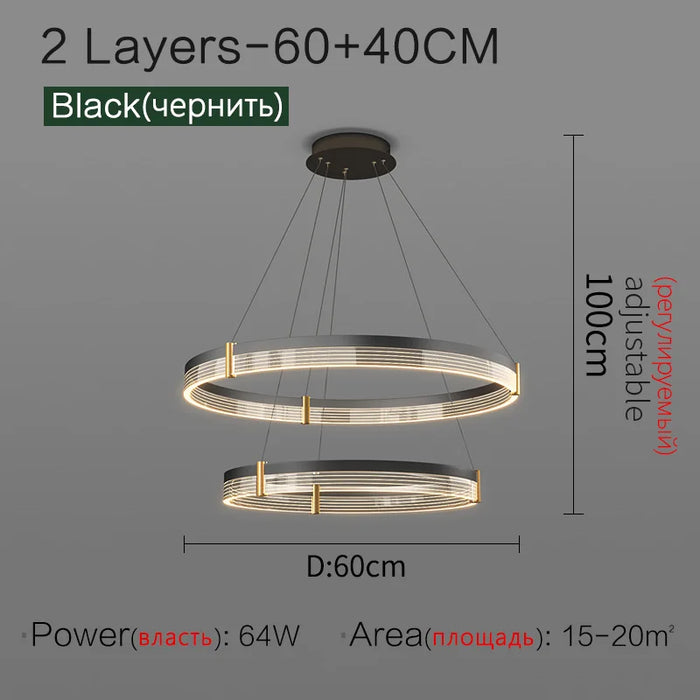 Stylish Nordic LED Pendant Light Fixture with Aluminum Frame & Long-Lasting LEDs - Samanta Factory