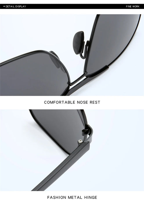 Myopia Reading Glasses for Men – Custom Prescription Alloy Frame with Polarized Lenses