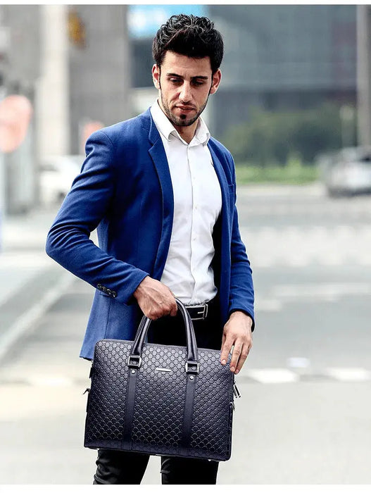 Men’s Laptop Briefcase – Double-Layer Business Shoulder Bag SF