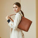 Women’s Genuine Leather Bucket Bag – Soft Cowhide Shoulder Handbag - Samanta Factory