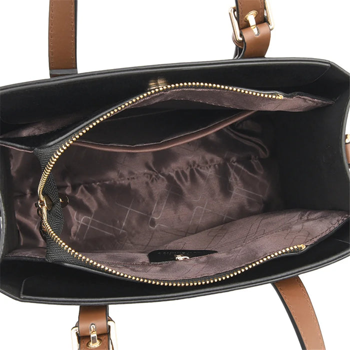 Women’s Leather Handbag – Vintage Casual Tote with Zipper & Hasp Closure - Samanta Factory
