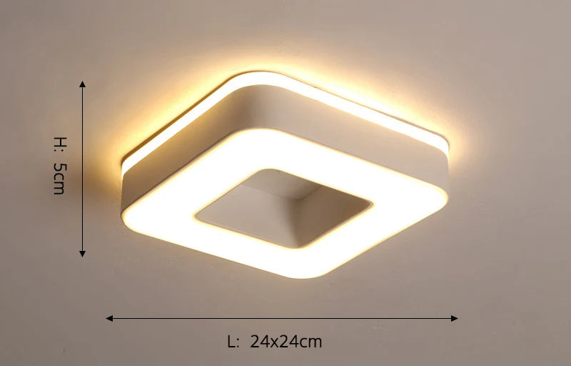 New Design LED Ceiling Light – Modern Corridor, Art Gallery & Balcony Lamp in White & Black - Samanta Factory