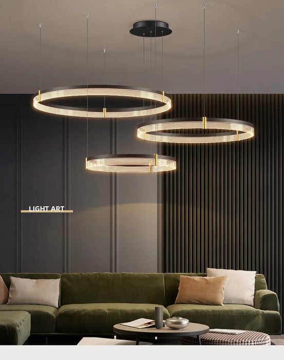 Stylish Nordic LED Pendant Light Fixture with Aluminum Frame & Long-Lasting LEDs - Samanta Factory
