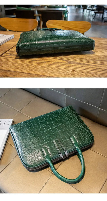 Leather Laptop Briefcase – Stylish Multi-Use Work Bag for Women SF