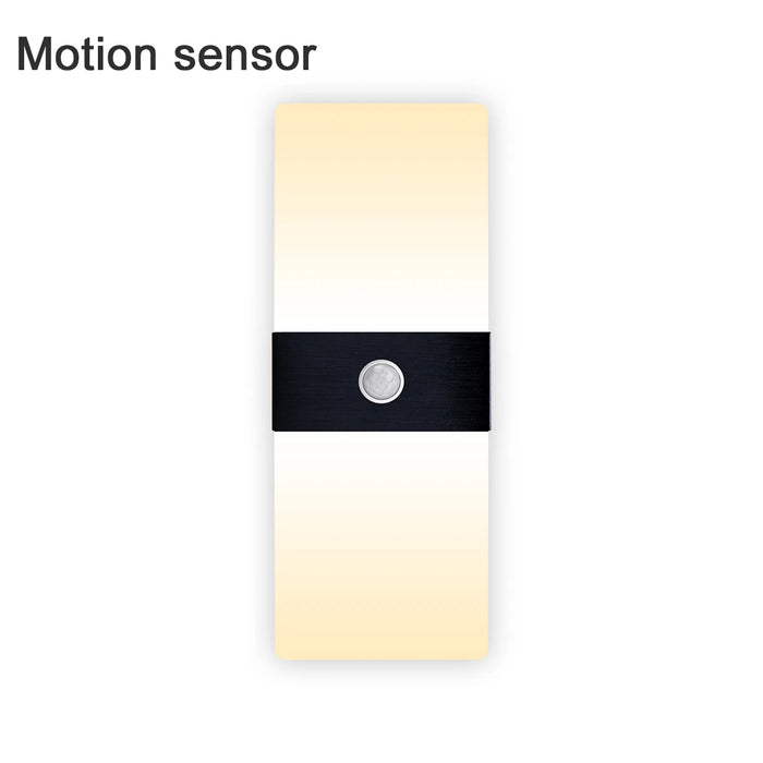 Modern LED Wall Light – 12W/18W, Up & Down Aluminum Lamp with PIR Motion Sensor for Indoor & Outdoor Use. - Samanta Factory