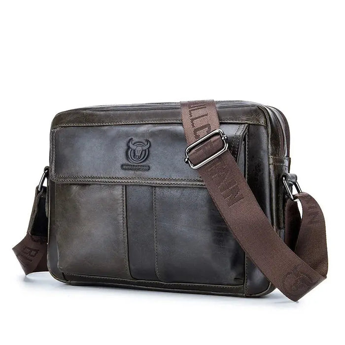 Leather Business Shoulder Bag – Soft Men’s Work Messenger Bag SF