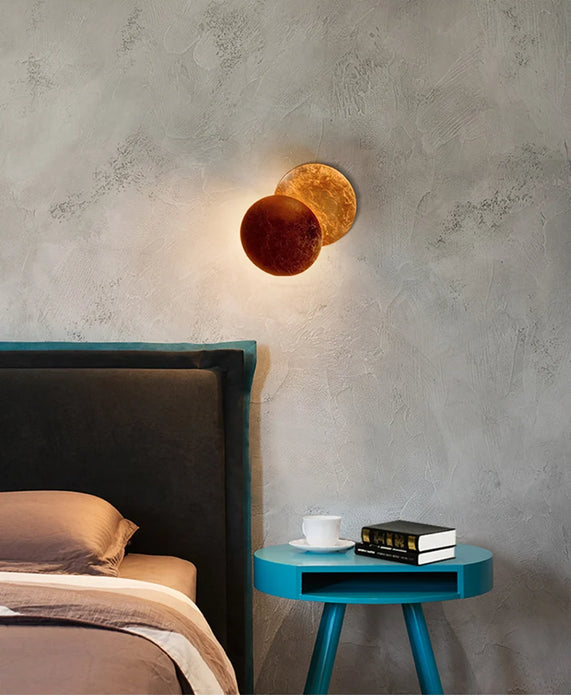 Modern Wall Lamp – Moon Eclipse Design with LED Lighting for Bedroom & Hallways