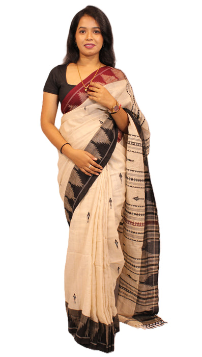 Kotpad Saree – Handwoven Tribal Weave in Natural Aul Dye