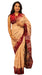 Elegant Kotpad saree handwoven in Odisha with natural Aul tree dyes and tribal motifs, includes blouse piece