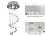 Crystal Spiral Chandelier – Elegant Rain Drop Design with K9 Glass Droplets - Samanta Factory
