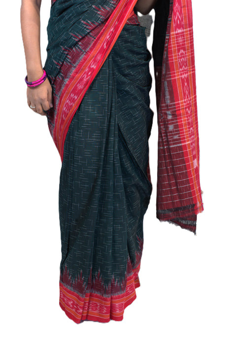 Khandua Cotton Saree – Traditional Odisha Handloom with Ikat Motifs