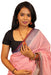 Khandua cotton saree handwoven in Odisha with Ikat weave, featuring lotus, conch, and geometric motifs, saree only