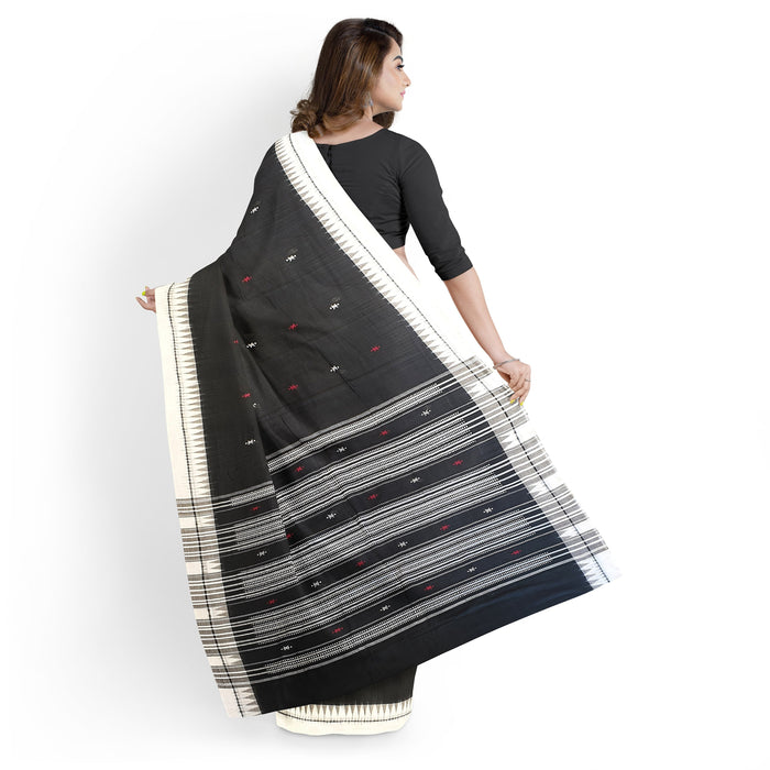 Kotpad Saree – Handwoven Organic Cotton & Tussar Silk with Tribal Motifs