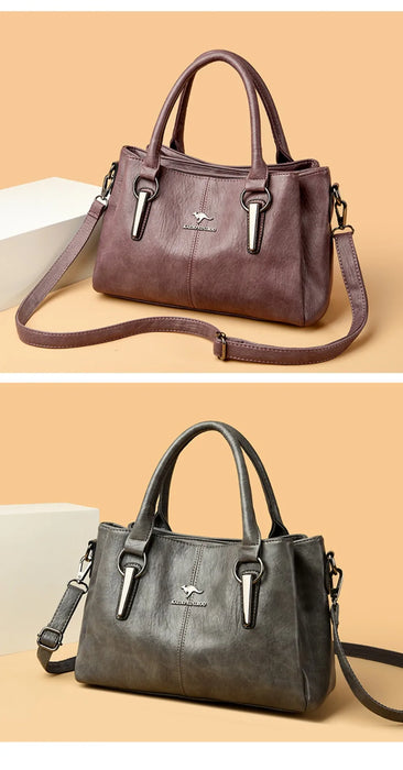 Casual Tote Shoulder & Crossbody Bag – Versatile, Soft PU Leather with Sequined Design - Samanta Factory