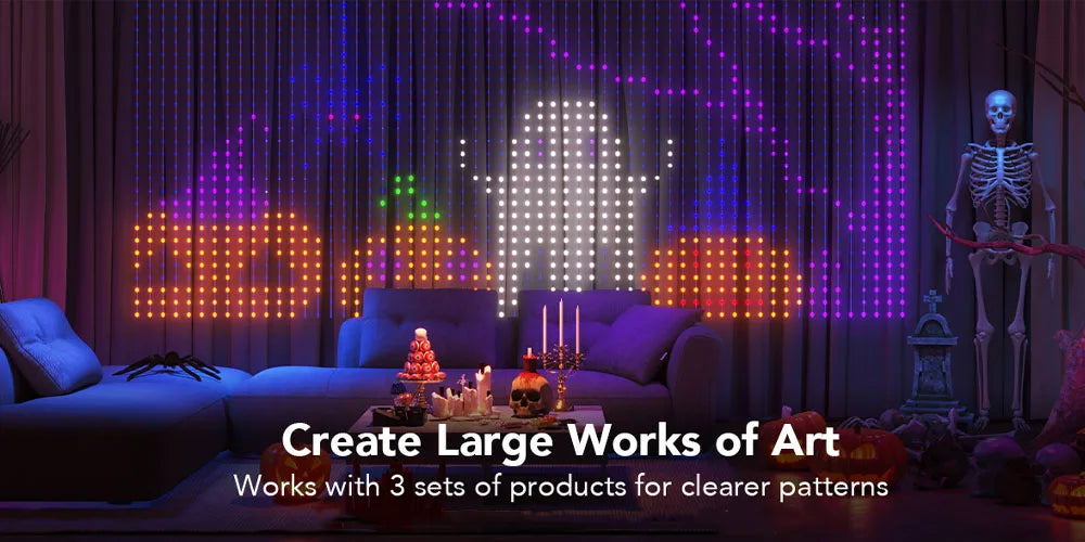 Smart LED Curtain Lights – APP Controlled RGB Fairy String for Christmas Decor