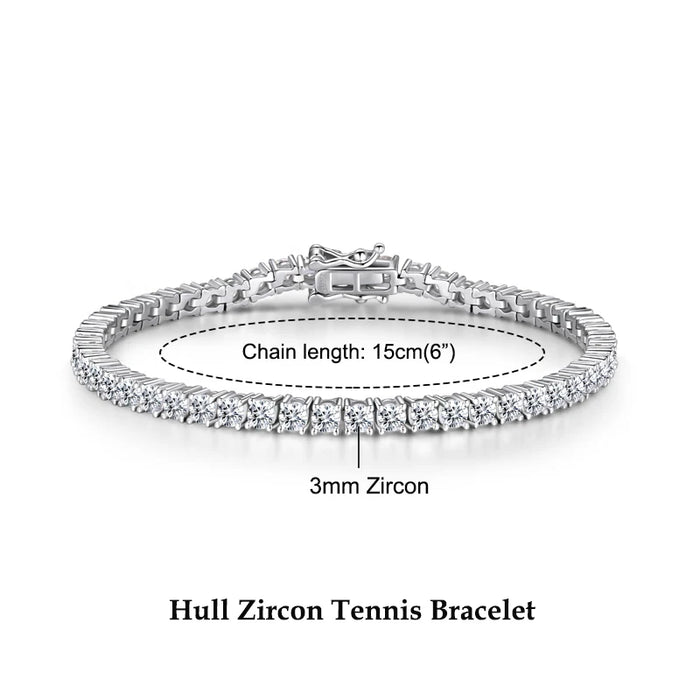 Luxury D Color Round Cut Bracelet for Men & Women - Samanta Factory