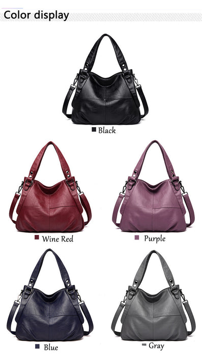 Genuine Leather Tote Bag – Vintage Unisex Handbag with Large Capacity - Samanta Factory