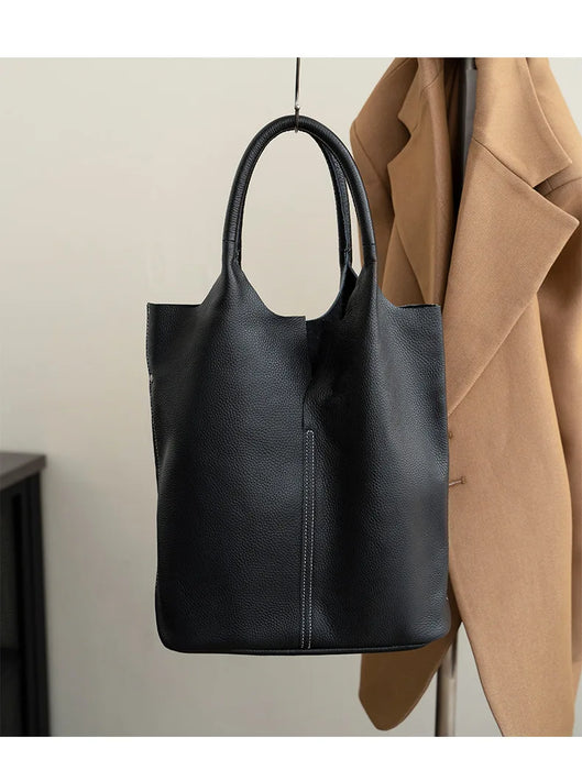 Bucket Bag – Soft Versatile Leather Shoulder Handbag for Women - Samanta Factory
