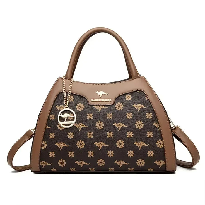 High-Quality PU Leather Handbag for Women – Animal Print Casual Tote, Versatile Fashion Bag - Samanta Factory