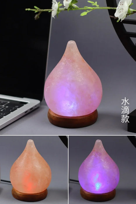 Himalayan Salt Lamp – Color-Changing LED with USB & Natural Air Purification