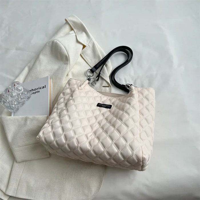 Casual Cotton Shoulder Tote – Soft, Fashionable Design for Women - Samanta Factory