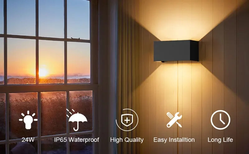 Outdoor LED Wall Light – Adjustable Beam IP65 Waterproof SF