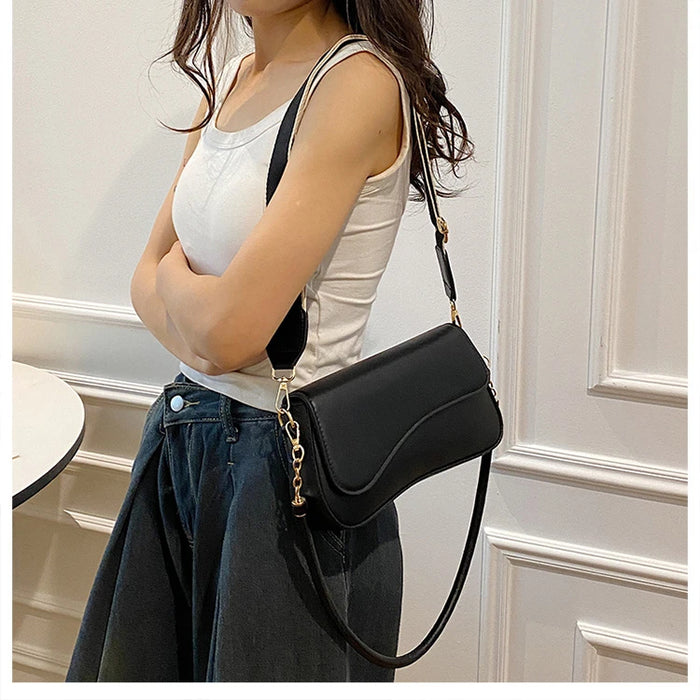 Women’s PU Saddle Bag – Stylish Hasp Closure & Interior Zipper Pocket - Samanta Factory