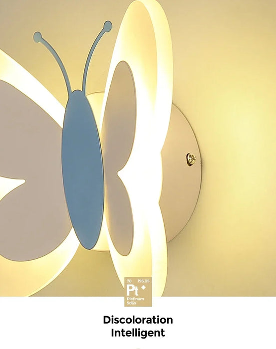 Butterfly Wall Lamp – Colorful LED Acrylic Light for Kids’ Room & Nursery