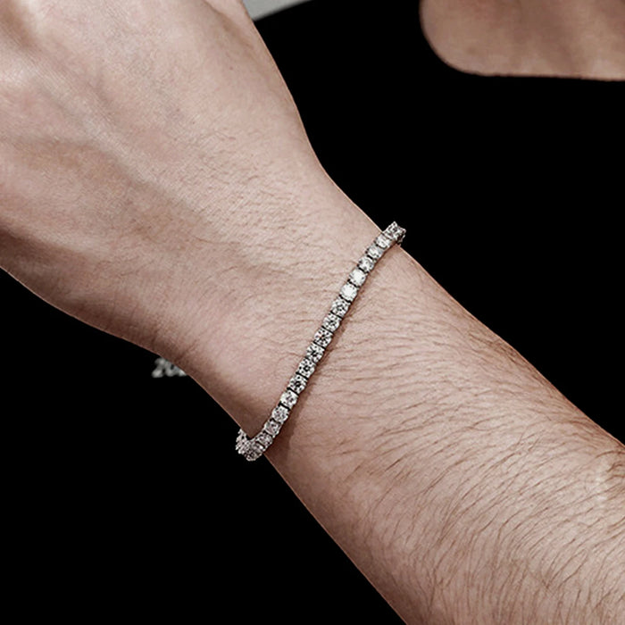 Moissanite Vintage Bracelet – 925 Sterling Silver Unisex Jewelry - Samanta Factory