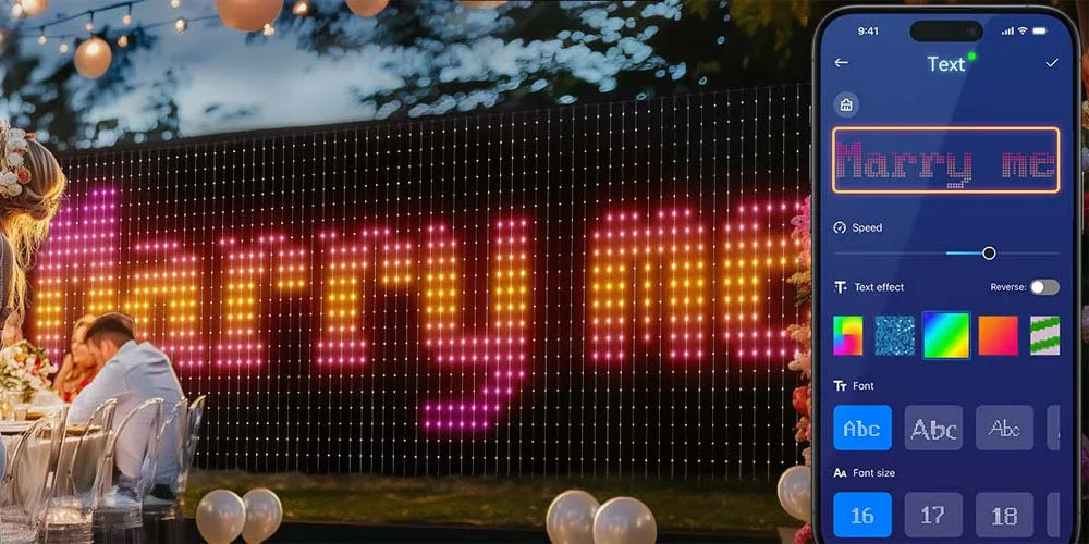 Smart LED Curtain Lights – APP Controlled RGB Fairy String for Christmas Decor