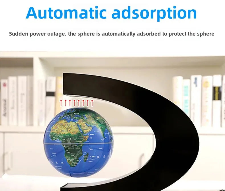 Magnetic Levitating Globe – 4-Inch Floating Earth with LED Light for Home & Office Decor