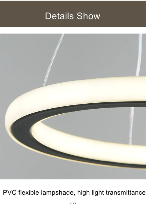 LED Dining Table Pendant Light – Dimmable Brightness & Color with Adjustable Height - Samanta Factory