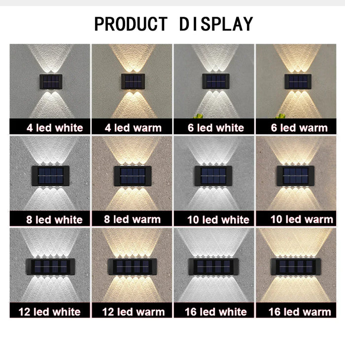 Solar Wall Light – Up & Down Waterproof LED for Modern Outdoor Decor